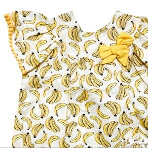 NWOT 18M Baby Girl Dress with panty Banana Pattern 100% cotton